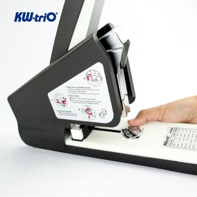 Степлер мощный Kw-Trio 050LX 23/6 23/8 23/10 23/13 23/15 23/17 23/20 23/23 (200листов) снижение усилия черный 100скоб металл коробка