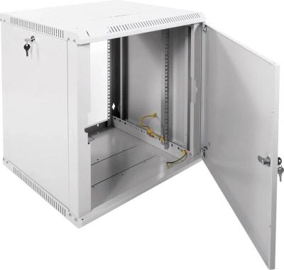 Шкаф коммутационный ЦМО (ШРН-12.500.1) настенный 12U 600x529мм пер.дв.стал.лист 200кг серый 470мм 18кг 180град. 612мм металл