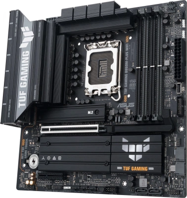 Материнская плата Asus TUF GAMING B860M-PLUS WIFI Soc-1851 Intel B860 4xDDR5 mATX AC`97 8ch(7.1) 2.5Gg RAID+HDMI+DP