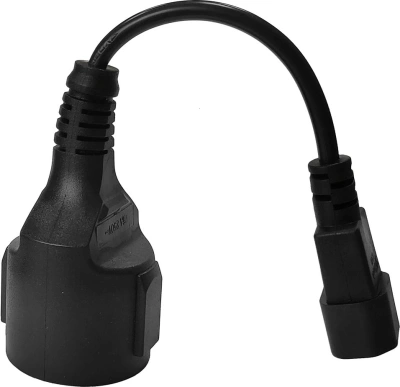 Шнур питания Lanmaster LAN-PPS/14-0.2-BK Schuko-С14 проводник.:3x0.75мм2 0.2м 220В 10А (упак.:1шт) черный