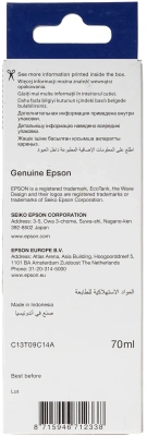 Чернила Epson 108 C13T09C14A черный 70мл для Epson L8050/L18050