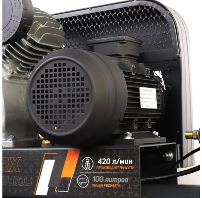 Компрессор поршневой Patriot Профессионал KRX 420 L100 D масляный 420л/мин 100л 2200Вт черный