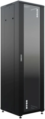 Шкаф коммутационный NTSS Премиум (NTSS-R42U6060GS-1BL) напольный 42U 600x600мм пер.дв.стекл металл 900кг черный 510мм 86кг 1987мм 20 металл