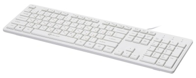 Клавиатура Оклик 500M белый USB slim Multimedia (1061586) кабель 1.5м