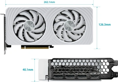 Видеокарта Palit PCI-E 5.0 PA-RTX5060 WHITE OC NVIDIA GeForce RTX 5060 8Gb 128bit GDDR7 2280/28000 HDMIx1 DPx3 HDCP Ret