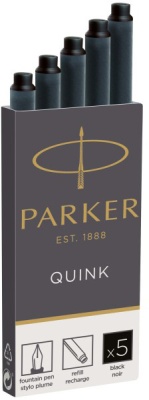 Картридж Parker Quink Z11 (1950382) черные чернила для ручек перьевых (5шт)