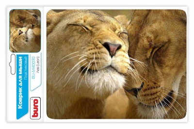Коврик для мыши Buro BU-M40030 рисунок/лев 230x180x2мм (25 шт. в упаковке)