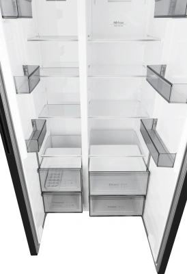 Холодильник Weissgauff WSBS 550 Built-in NoFrost Inverter 2-хкамерн. черный инвертер