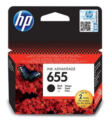 Картридж струйный HP 655 CZ109AE черный печ.гол.в компл. (550стр.) для HP DJ IA 3525/4615/4625/5525/6525