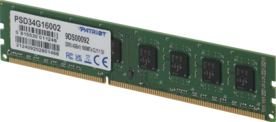 Память DDR3 4GB 1600MHz Patriot PSD34G16002 Signature Line RTL PC3-12800 CL11 DIMM UDIMM 240-pin 1.5В dual rank Ret