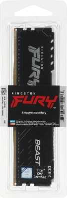 Память DDR4 8GB 3200MHz Kingston KF432C16BB/8WP Fury Beast Black RTL Gaming PC4-25600 CL16 DIMM UDIMM 288-pin 1.35В single rank с радиатором Ret