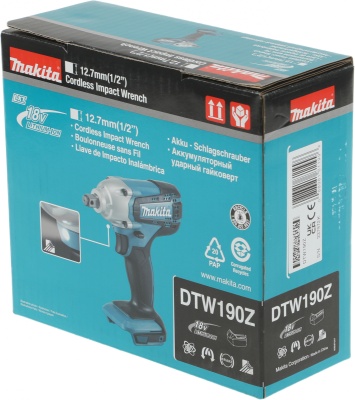 Гайковерт Makita DTW190Z аккум. патрон:квад.1/2"