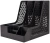 Лоток вертикальный Deli E9847 BLACK 3отд. сборный для бумаг 253x320x275мм черный пластик пластиковый пакет