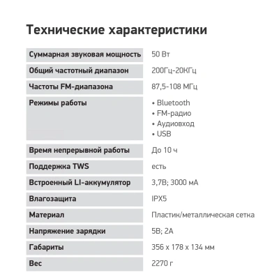 Колонка порт. Digma D-PS1530 черный/черный 50W 2.1 BT 10м 3000mAh (SP1530B)