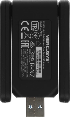 Сетевой адаптер Wi-Fi Mercusys MA72XH AX1800 USB 3.0 (ант.внеш.несъем.) 2ант.