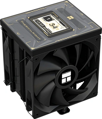 Устройство охлаждения(кулер) Thermalright Burst Assassin Vision 120 Soc-AM5/AM4/1200/1700/1851 черный 4-pin 25.6dB Al+Cu LCD Ret (BA120-VISION-BL)
