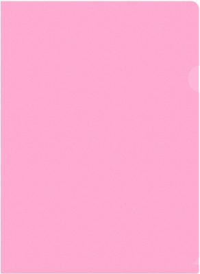 Папка-уголок Бюрократ Пастель -EPAST/PINK A4 пластик 0.18мм розовый
