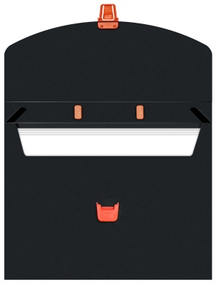 Портфель Бюрократ Черный опал BLPP01OR 1 отдел. A4 пластик 0.7мм черный/оранжевый