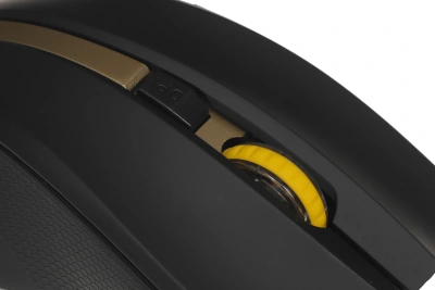 Мышь Оклик 495MW черный/золотистый оптическая 1600dpi беспров. USB для ноутбука 6but (998168)