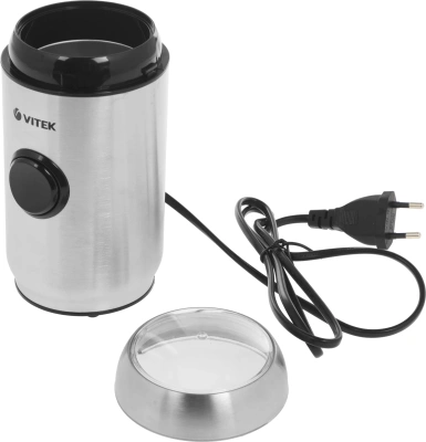 Кофемолка Vitek VT-7123 150Вт сист.помол.:ротац.нож вместим.:50гр стальной