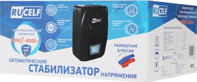 Стабилизатор напряжения Rucelf SDW.II-6000-L 6кВА однофазный черный (SDWII-6000-L)