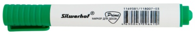 Маркер для досок Silwerhof Prime пулевидный пиш. наконечник 1-3мм зеленый коробка