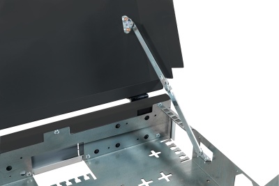 Шкаф коммутационный NTSS (NTSS-SOHO5U-BL) настенный 5U 520x140мм пер.дв.стекл несъемн.бок.пан. 80кг черный 11кг 480мм IP20 металл