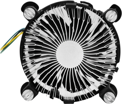Устройство охлаждения(кулер) KingPrice KPAC-65-PWM3 Soc-1200/1150/1151/1155 черный 4-pin 18-35dB Al 65W 140gr Ret
