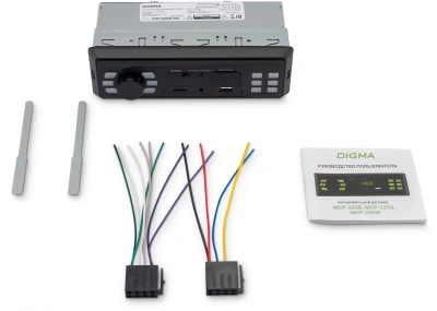 Автомагнитола Digma MCP-225W 1DIN 2x45Вт v5.0 AUX 2