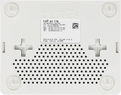 Роутер беспроводной MikroTik hAP ac lite (RB952UI-5AC2ND) AC750 10/100BASE-TX белый