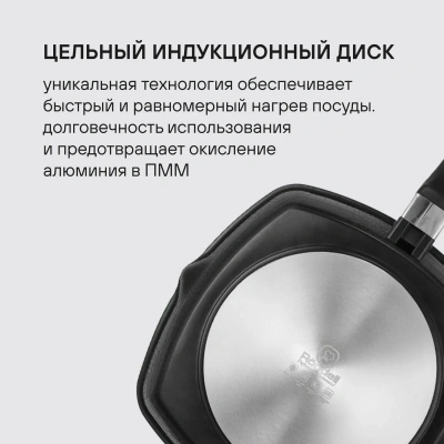 Сковорода-гриль Rondell Point RDA-1350 квадратная 28см покрытие: TriTitan ручка несъемная (без крышки) графитовый