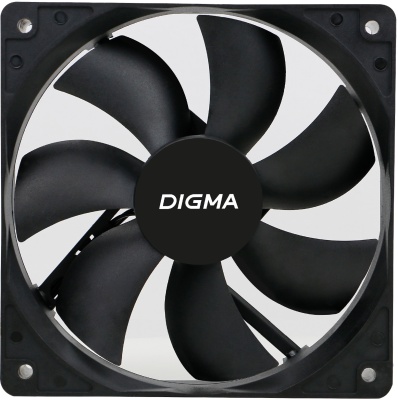 Вентилятор для корпуса Digma DFAN-120-7 120х120x25 черный 3-pin 4-pin (Molex) 23дБ Ret