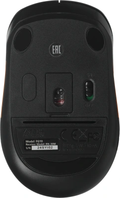 Мышь A4Tech Fstyler FG10 черный/оранжевый оптическая 2000dpi беспров. USB 4but (FG10 ORANGE)