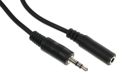 Кабель аудио Ningbo JAAC003-1 Jack 3.5 (m)/Jack 3.5 (f) 1м. черный