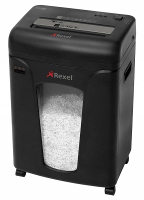 Шредер Rexel REM820 (секр.P-5) фрагменты 8лист. 20лтр. скрепки скобы пл.карты CD