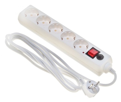Сетевой фильтр Buro 500SH-3-W 3м (5 розеток) белый (коробка)