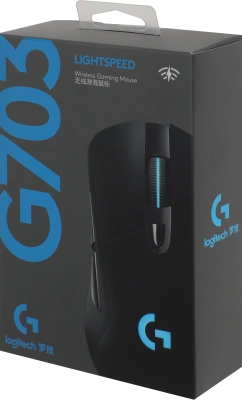 Мышь Logitech G703 LightSpeed черный оптическая 25600dpi беспров. USB 6but (910-005644)