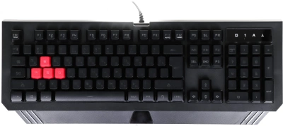 Клавиатура A4Tech B120N черный USB Multimedia for gamer LED (подставка для запястий) кабель 1.8м