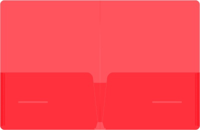 Папка-уголок Бюрократ -E570RED 2 внутр.карман A4 пластик 0.18мм красный