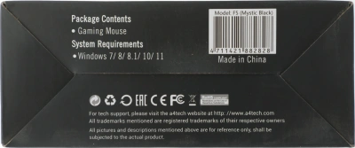 Мышь A4Tech V-Track F5 черный/рисунок оптическая 3000dpi USB 6but