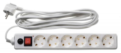 Сетевой фильтр Buro 600SH-16-5-W 5м (6 розеток) белый (коробка)