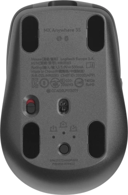 Мышь Logitech MX Anywhere 3S графитовый оптическая 8000dpi silent беспров. BT/Radio USB для ноутбука 5but (910-006938)