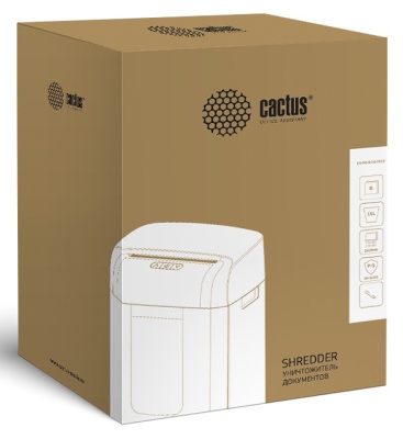 Шредер Cactus CS-SH-8-16-2X15 (секр.P-5) фрагменты 8лист. 16лтр. скобы