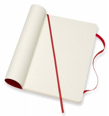 Блокнот Moleskine CLASSIC SOFT QP617F2 Large 130х210мм 192стр. клетка мягкая обложка красный
