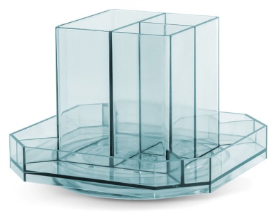 Органайзер настольный Deli 8942BLUE 140x140x98мм синий пластик