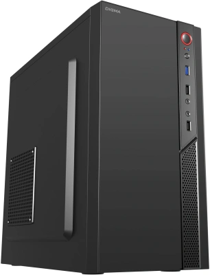 Корпус Digma DCC-MN306 черный без БП mATX 1x80mm 1x92mm 2x120mm 2xUSB2.0 1xUSB3.0 audio