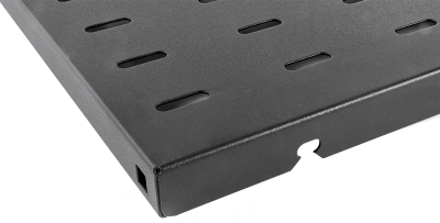 Полка стационарная ЦМО СВ-100-9005 0.5U нагр.:45кг. 19" 1000мм черный (упак.:1шт)