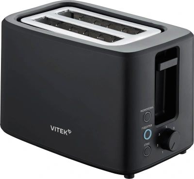 Тостер Vitek VT-T1000 700Вт черный/серебристый