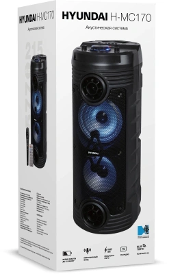 Минисистема Hyundai H-MC170 черный 80Вт FM USB BT SD/MMC