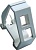 Рамка Lanmaster LAN-DRF-1OK-WH наклонная 1xKeystone белый